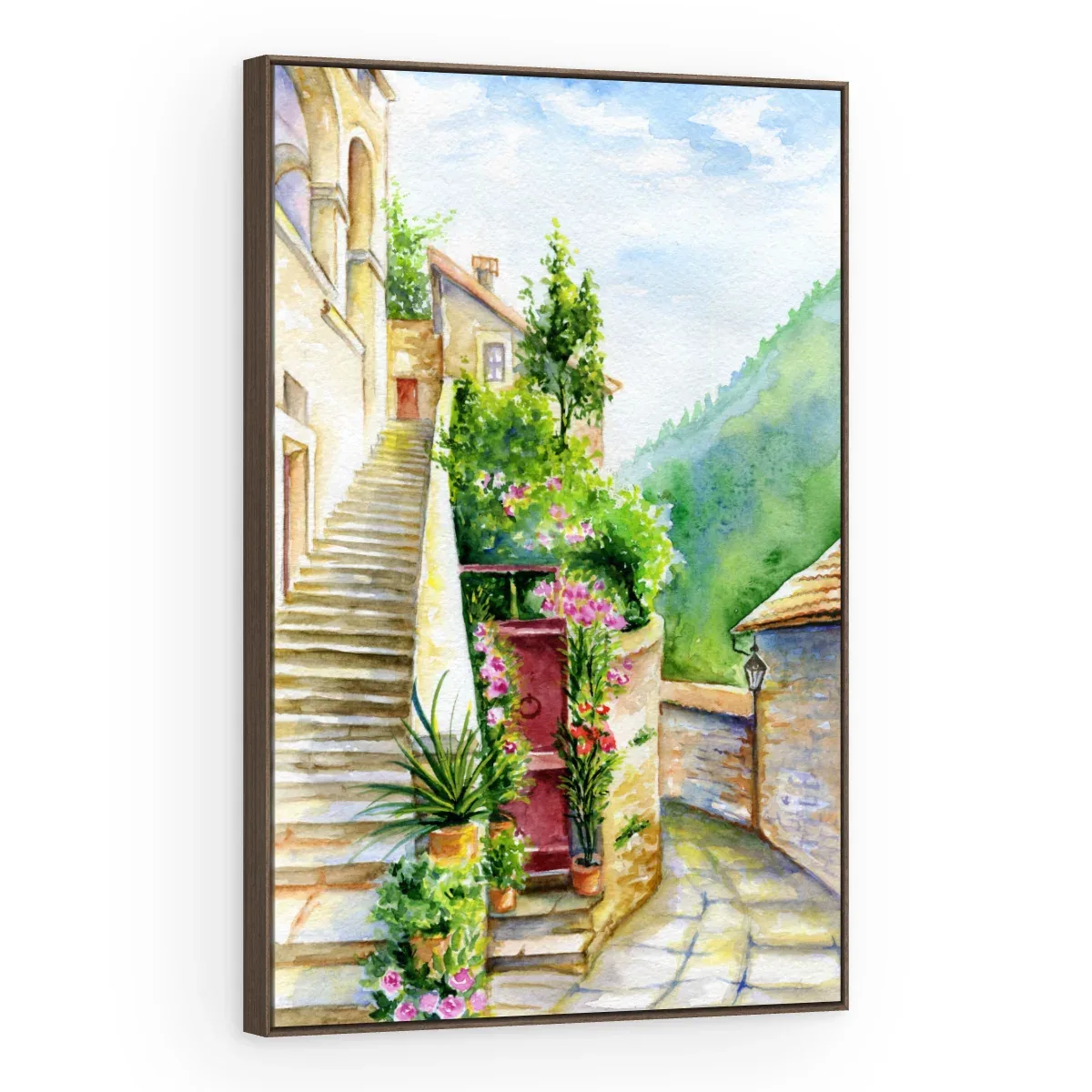 Quadro Decorativo Canvas Escadaria Aquarela - CI0178