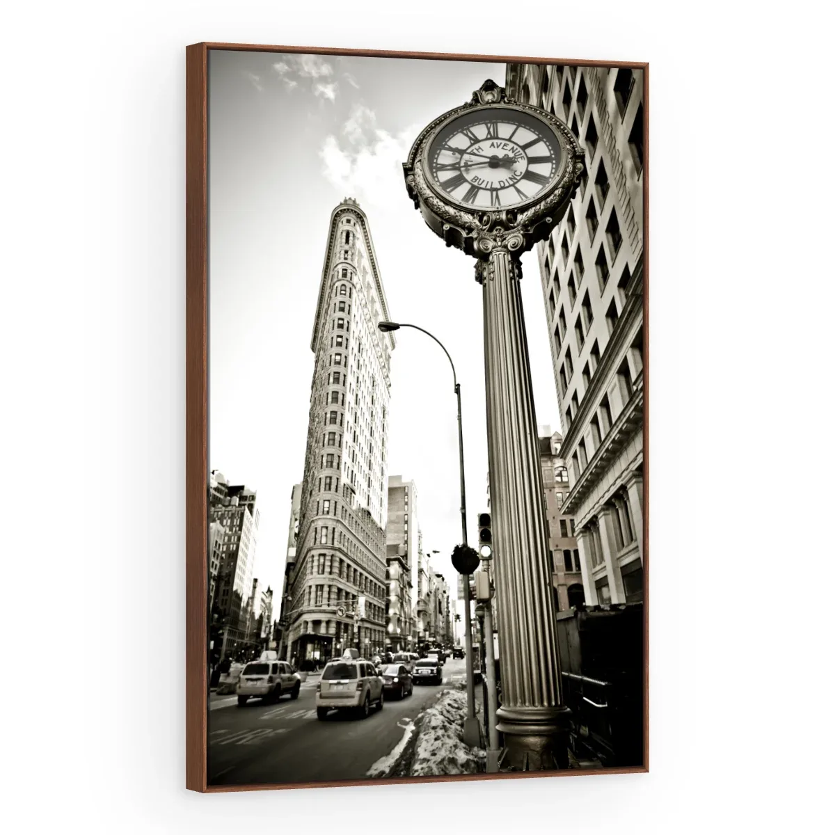 Quadro Decorativo Canvas Flatiron Sépia - CI0180