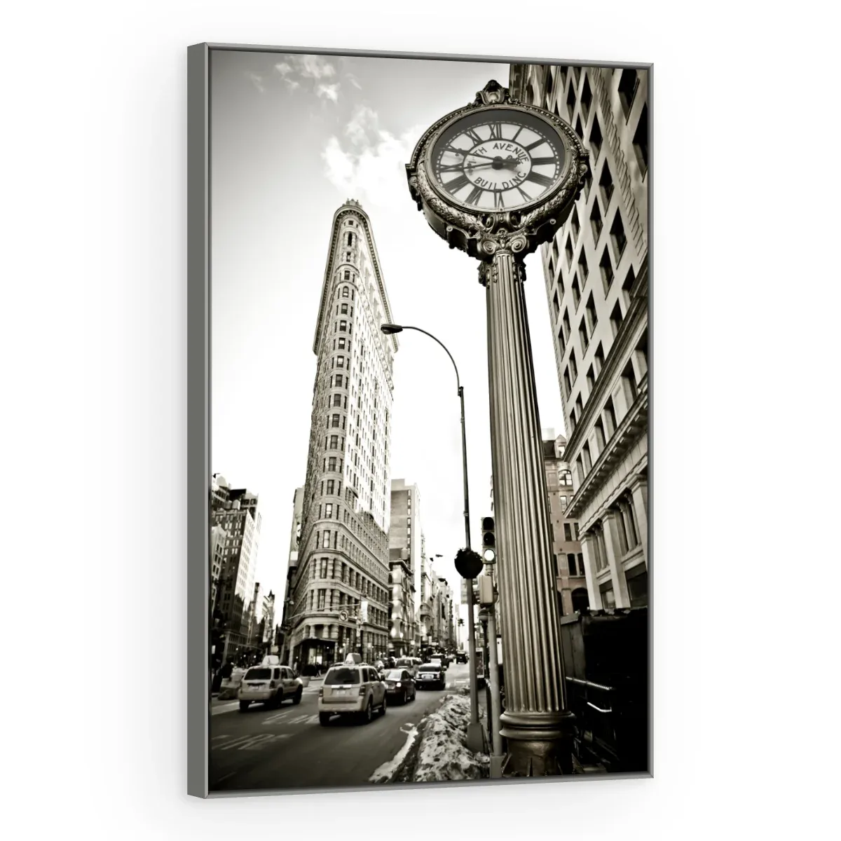 Quadro Decorativo Canvas Flatiron Sépia - CI0180