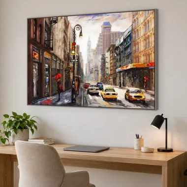 Quadro Decorativo Canvas Avenida Colorida - CI0181