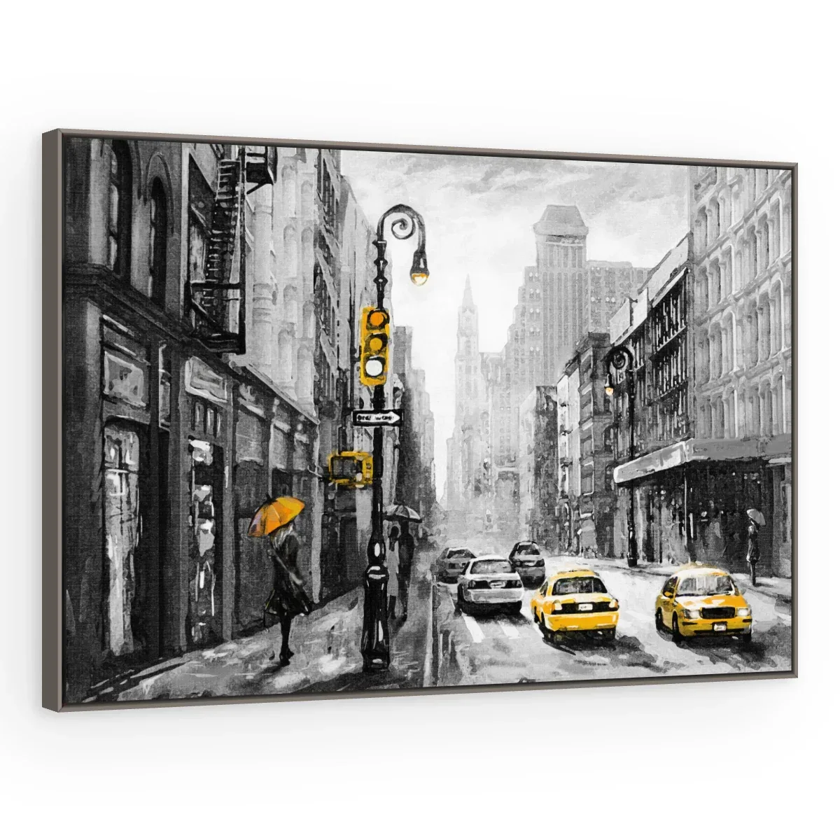 Quadro Decorativo Canvas Avenida Monocromática - CI0182
