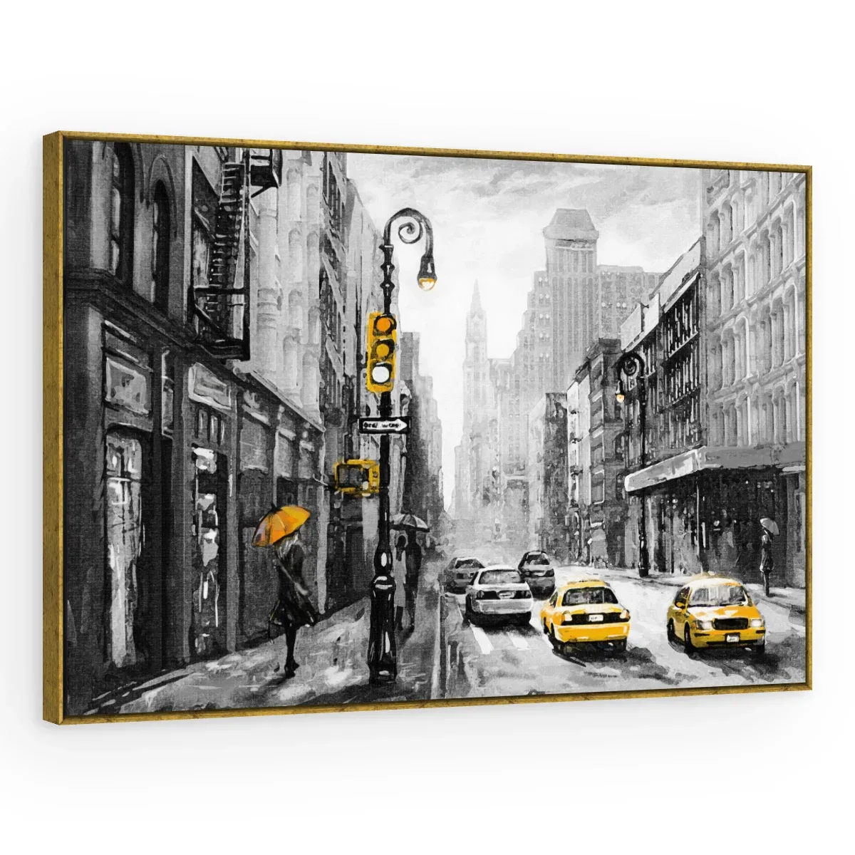 Quadro Decorativo Canvas Avenida Monocromática - CI0182