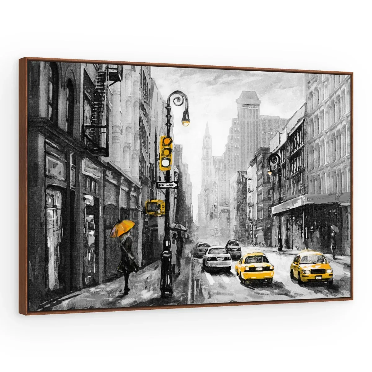 Quadro Decorativo Canvas Avenida Monocromática - CI0182
