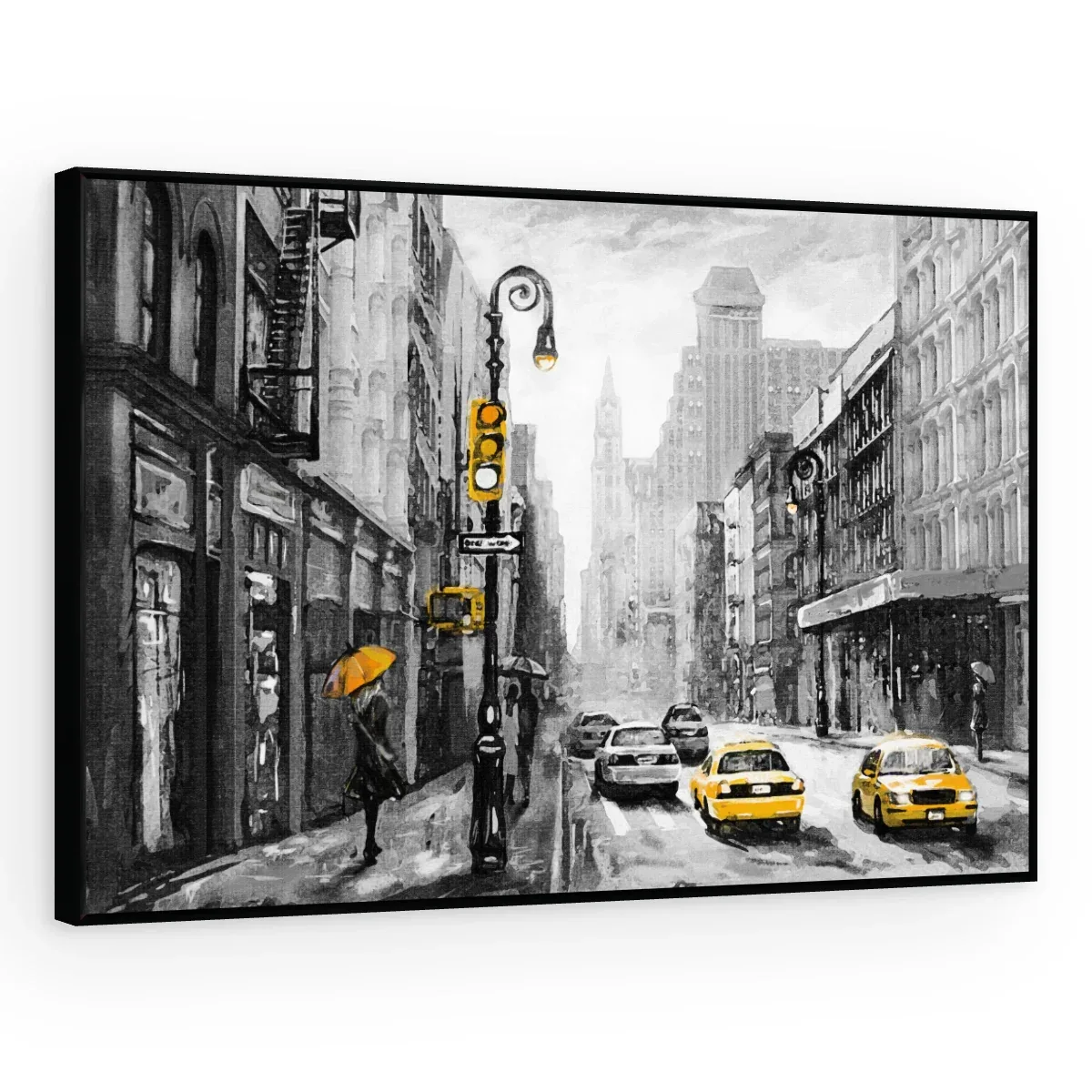 Quadro Decorativo Canvas Avenida Monocromática - CI0182