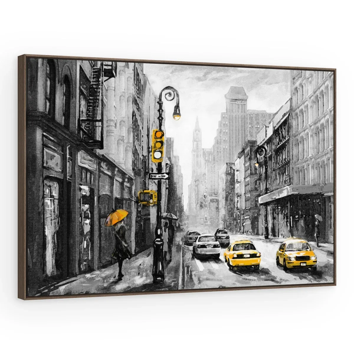 Quadro Decorativo Canvas Avenida Monocromática - CI0182