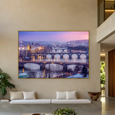 Quadro Decorativo Canvas Praga Crepuscular - CI0183