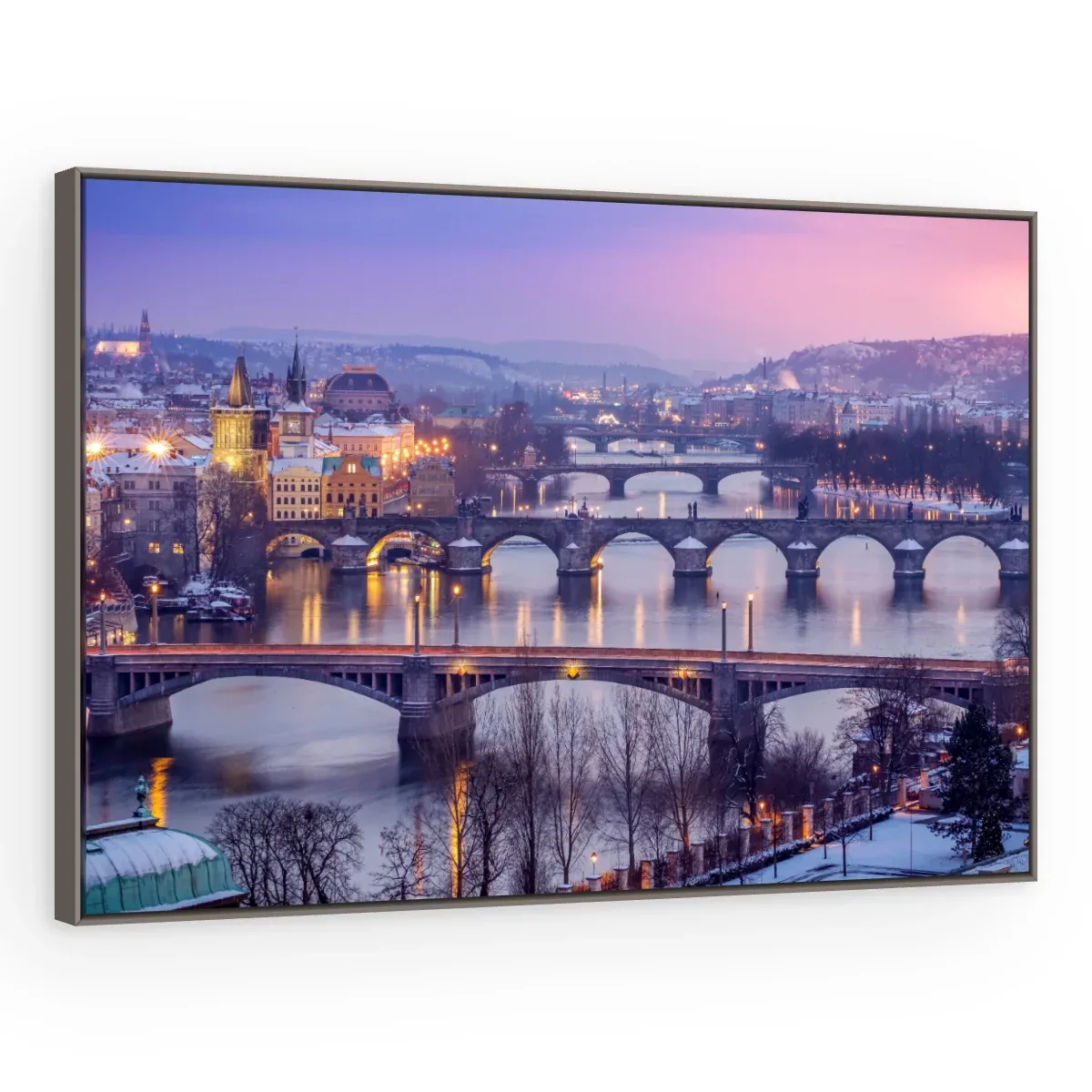 Quadro Decorativo Canvas Praga Crepuscular - CI0183