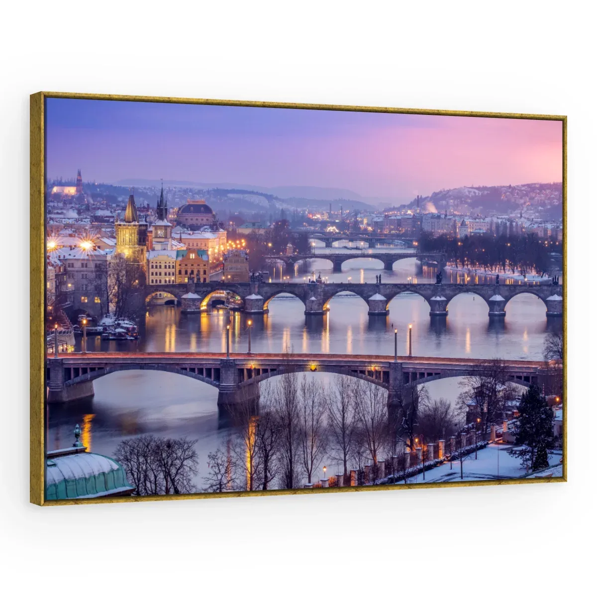 Quadro Decorativo Canvas Praga Crepuscular - CI0183