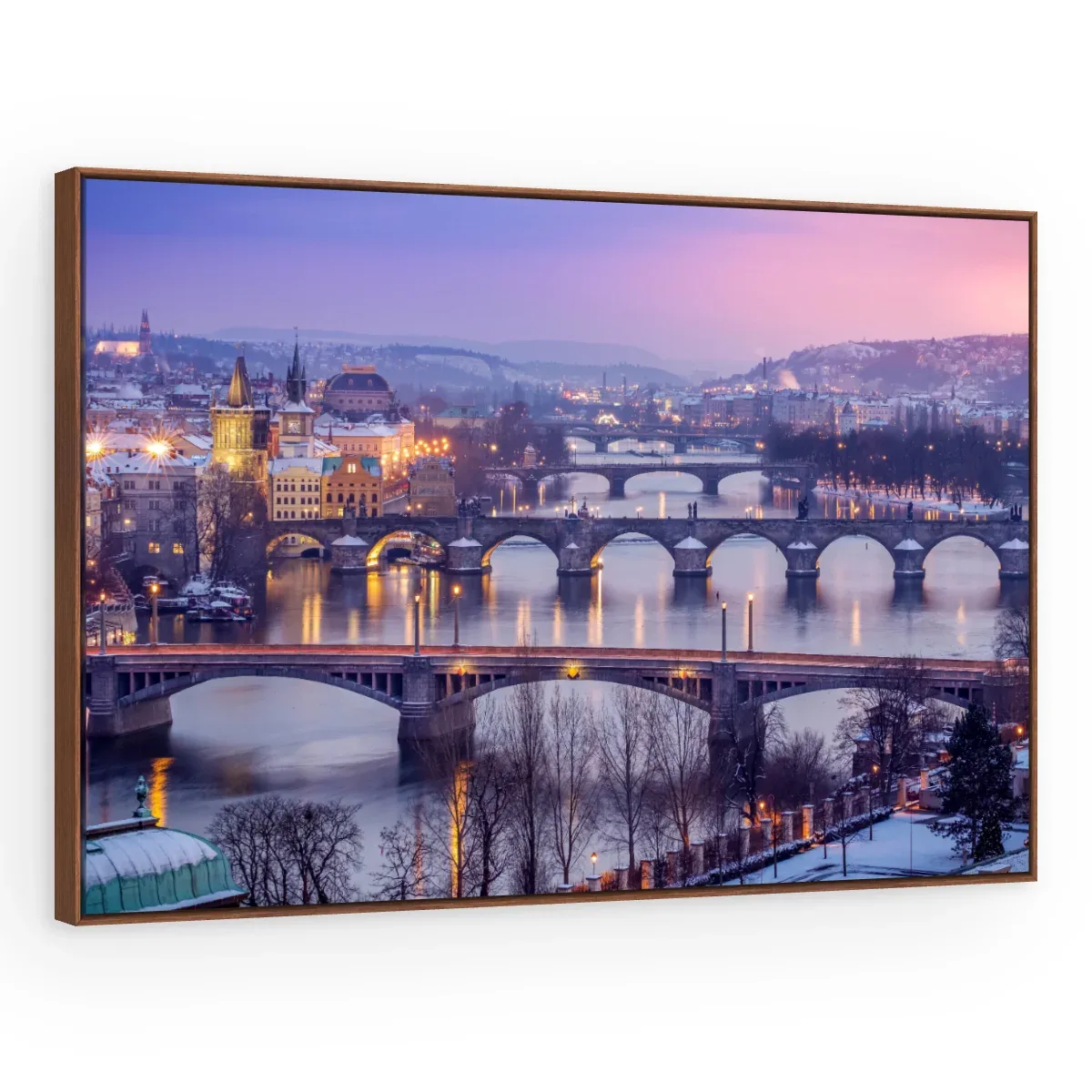 Quadro Decorativo Canvas Praga Crepuscular - CI0183