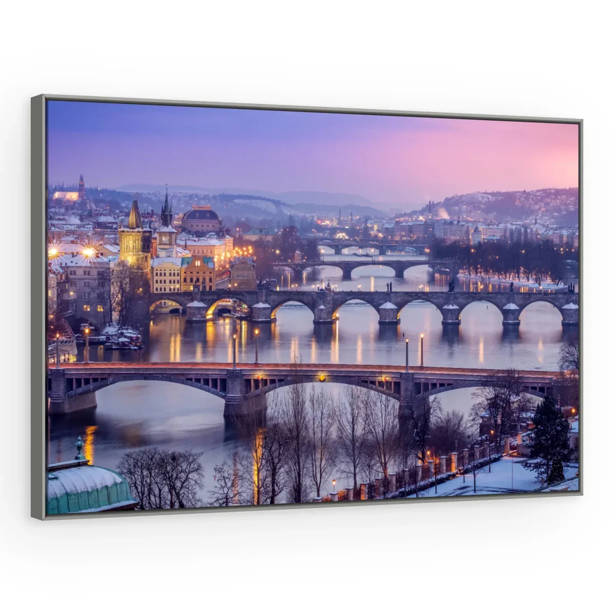 Quadro Decorativo Canvas Praga Crepuscular - CI0183