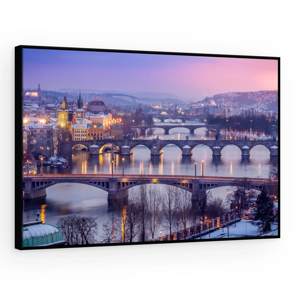 Quadro Decorativo Canvas Praga Crepuscular - CI0183