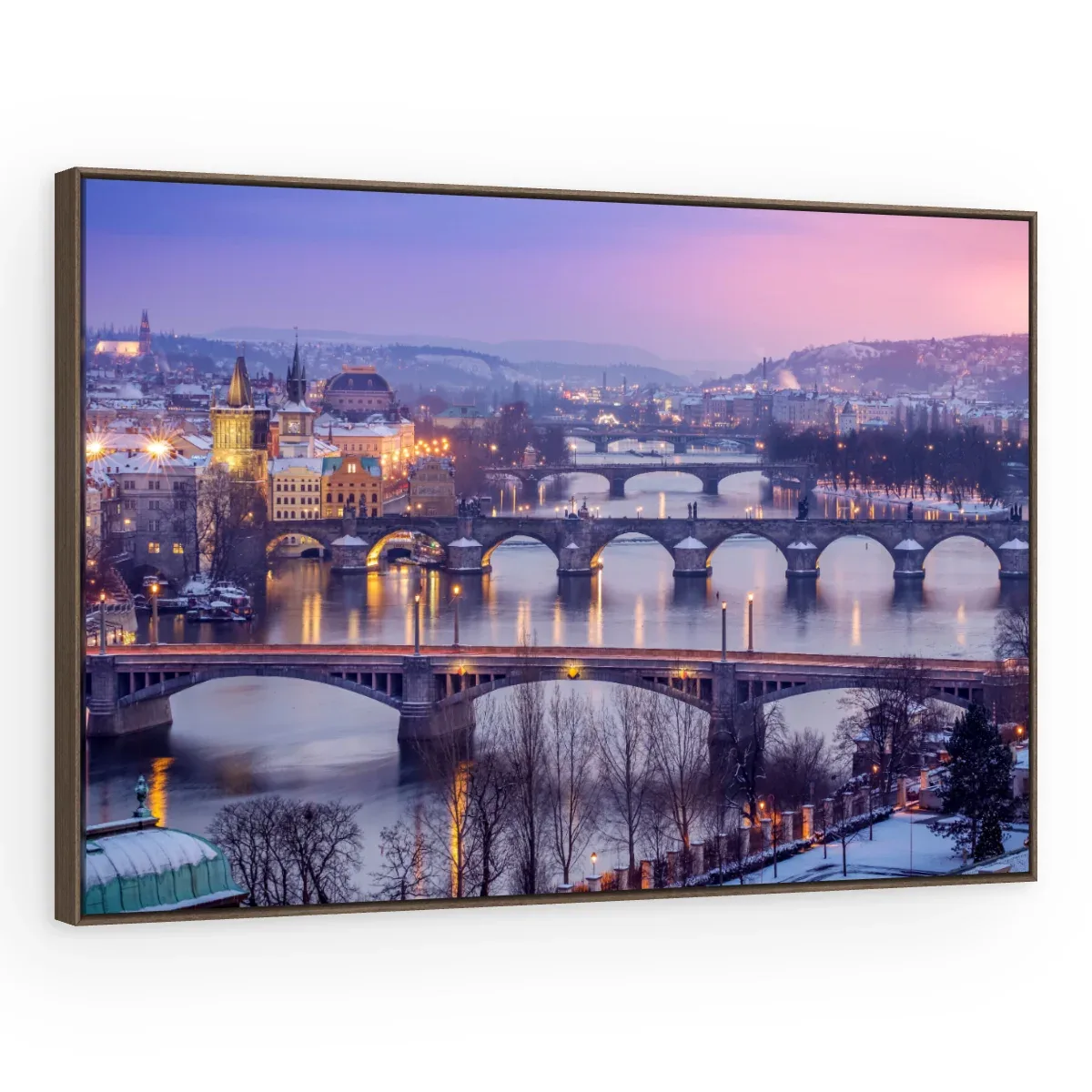 Quadro Decorativo Canvas Praga Crepuscular - CI0183