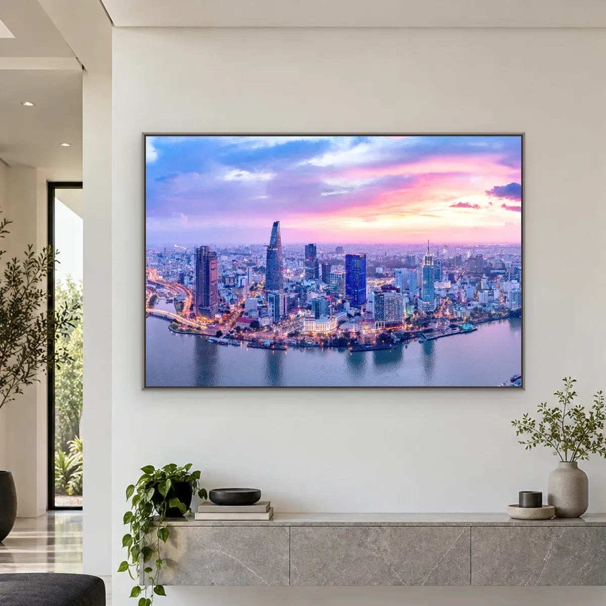 Quadro Decorativo Canvas Saigon Rosada - CI0184