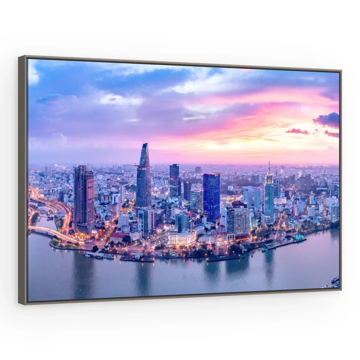 Quadro Decorativo Canvas Saigon Rosada - CI0184