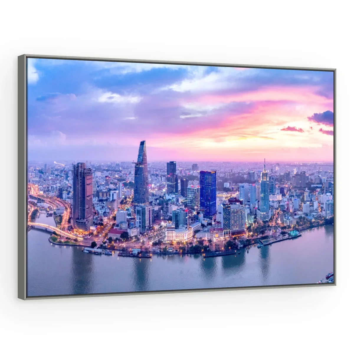 Quadro Decorativo Canvas Saigon Rosada - CI0184