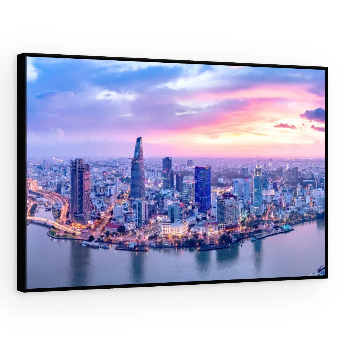Quadro Decorativo Canvas Saigon Rosada - CI0184