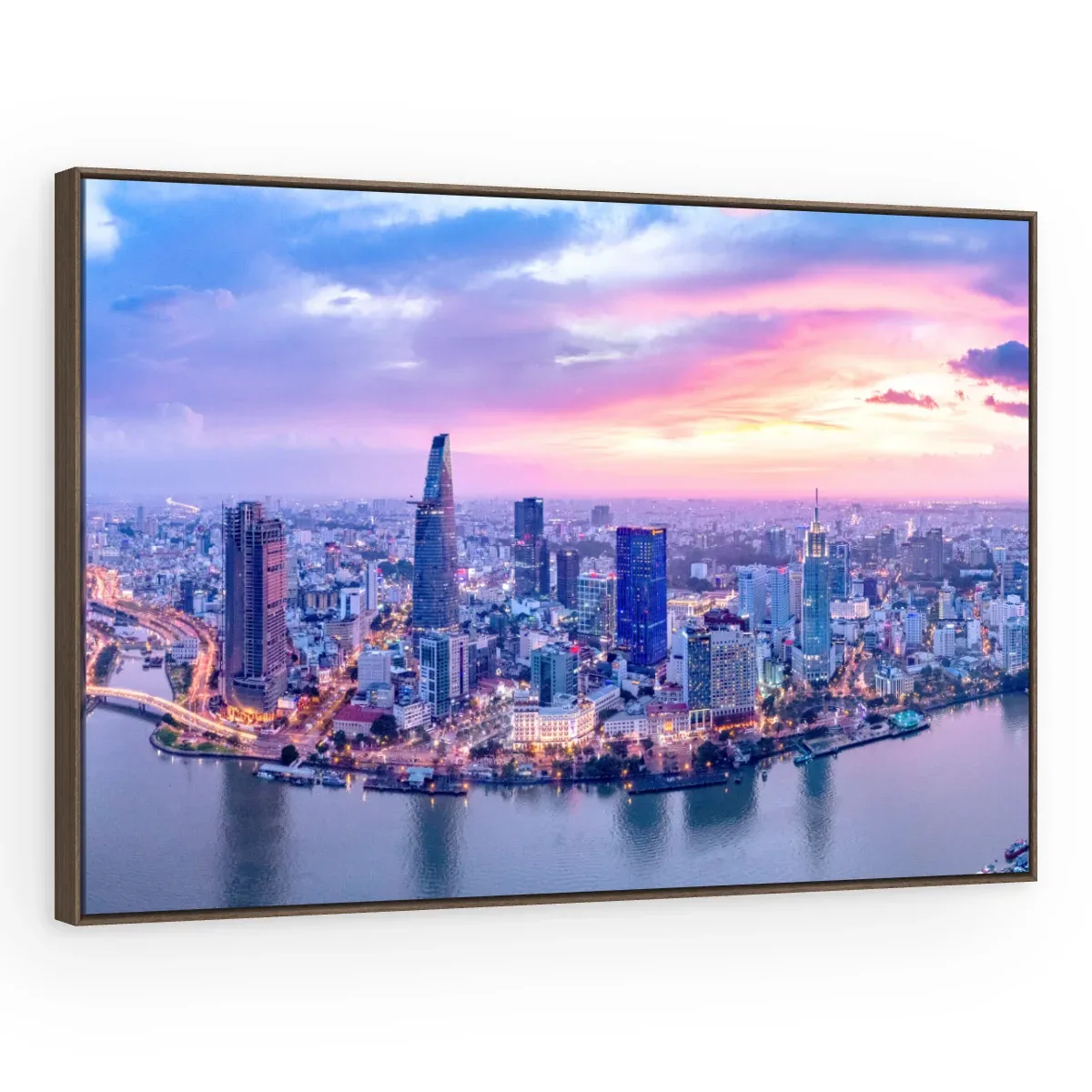 Quadro Decorativo Canvas Saigon Rosada - CI0184