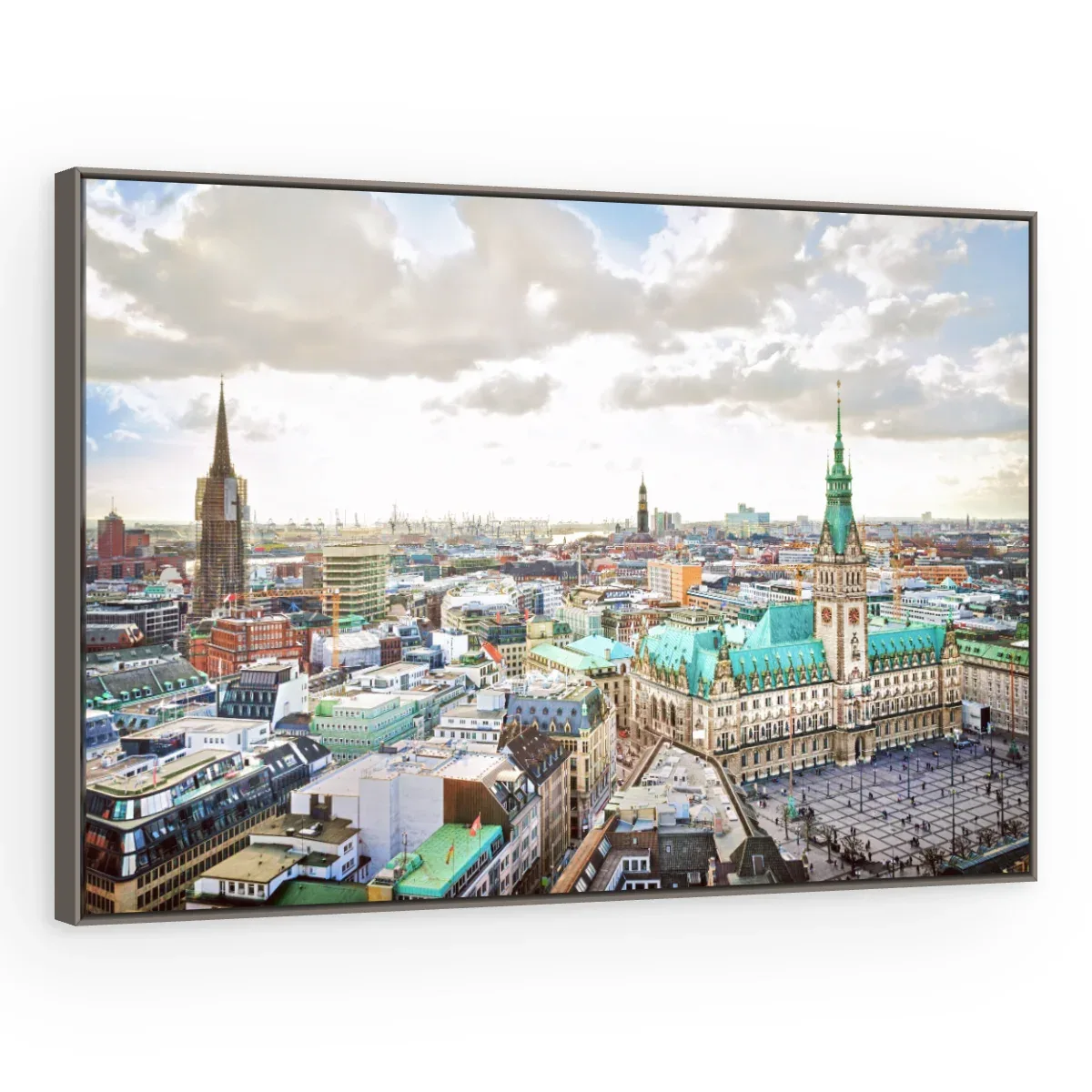 Quadro Decorativo Canvas Hamburgo Panorâmica - CI0187