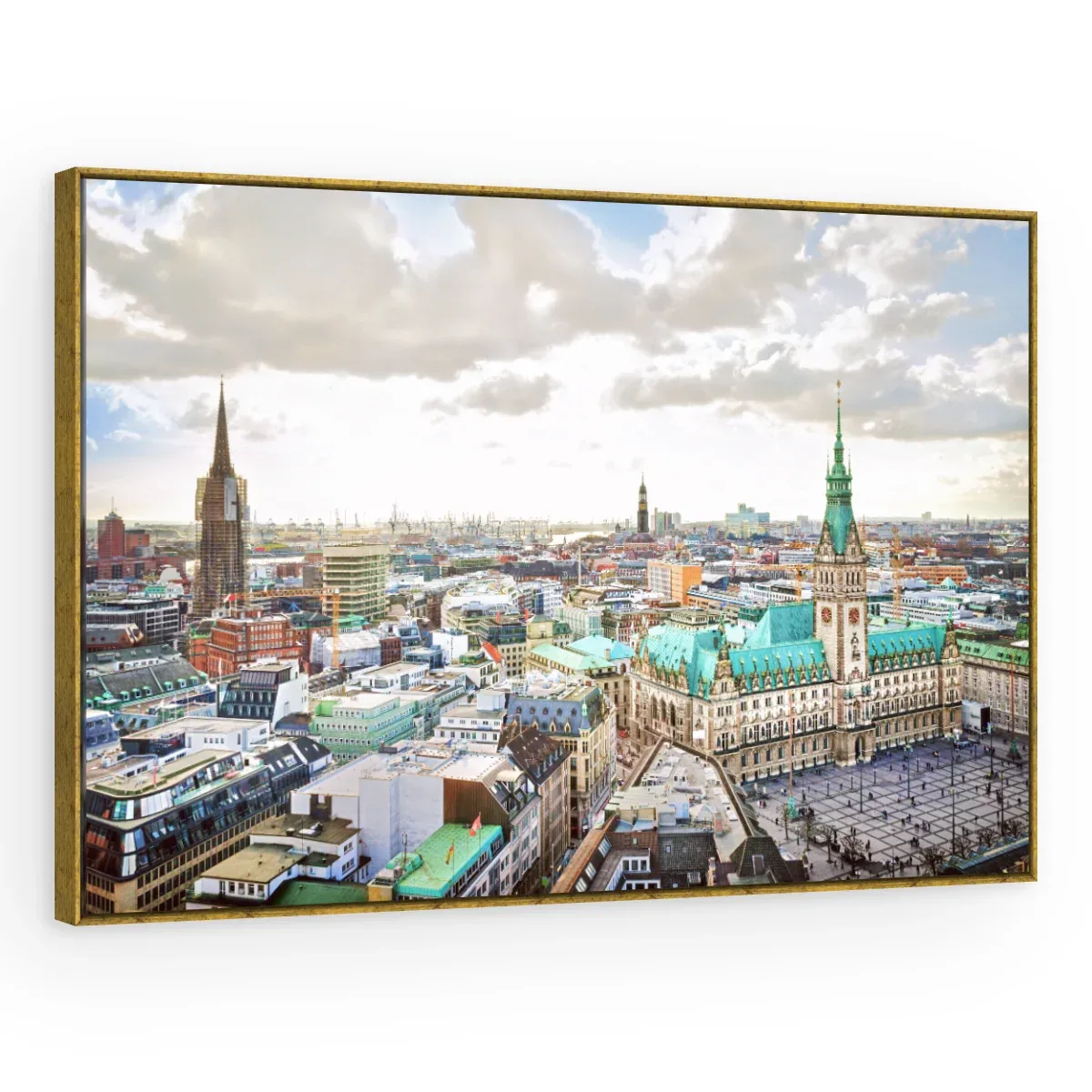 Quadro Decorativo Canvas Hamburgo Panorâmica - CI0187