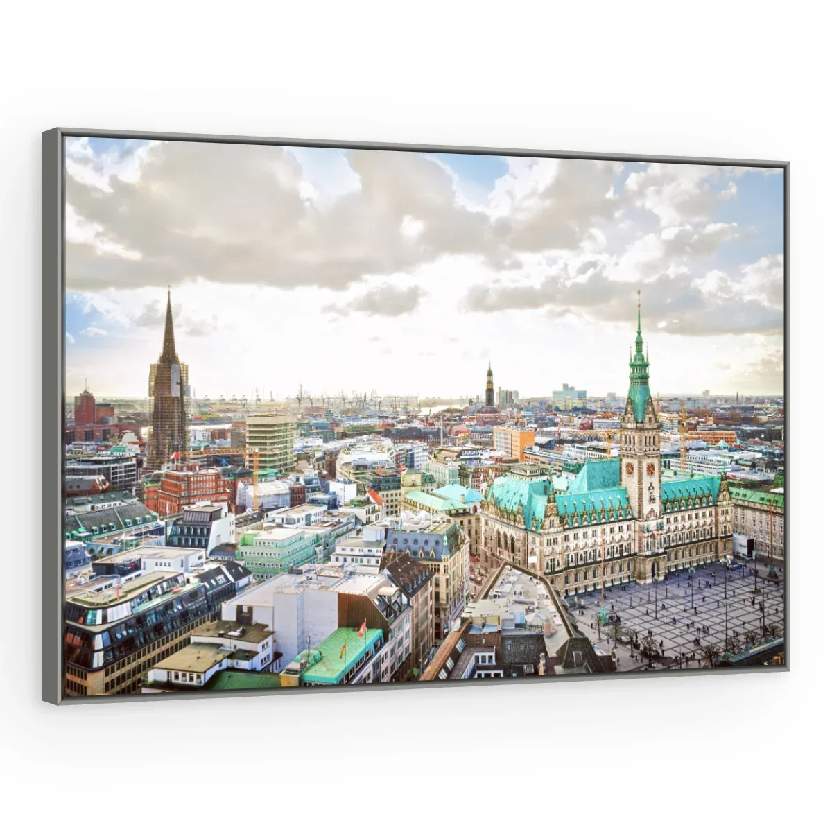Quadro Decorativo Canvas Hamburgo Panorâmica - CI0187