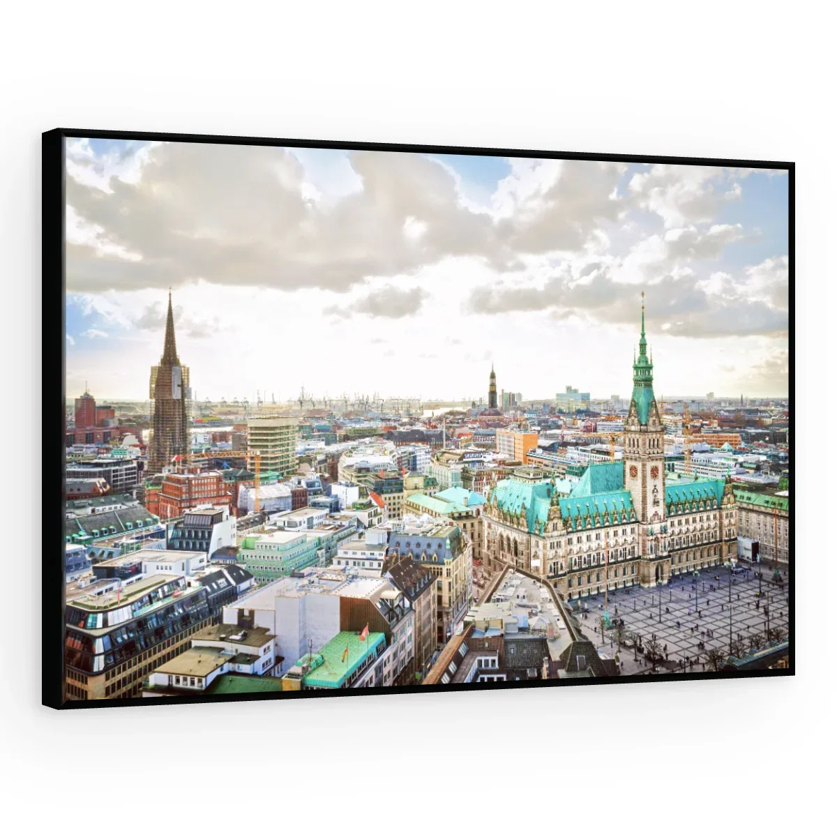 Quadro Decorativo Canvas Hamburgo Panorâmica - CI0187