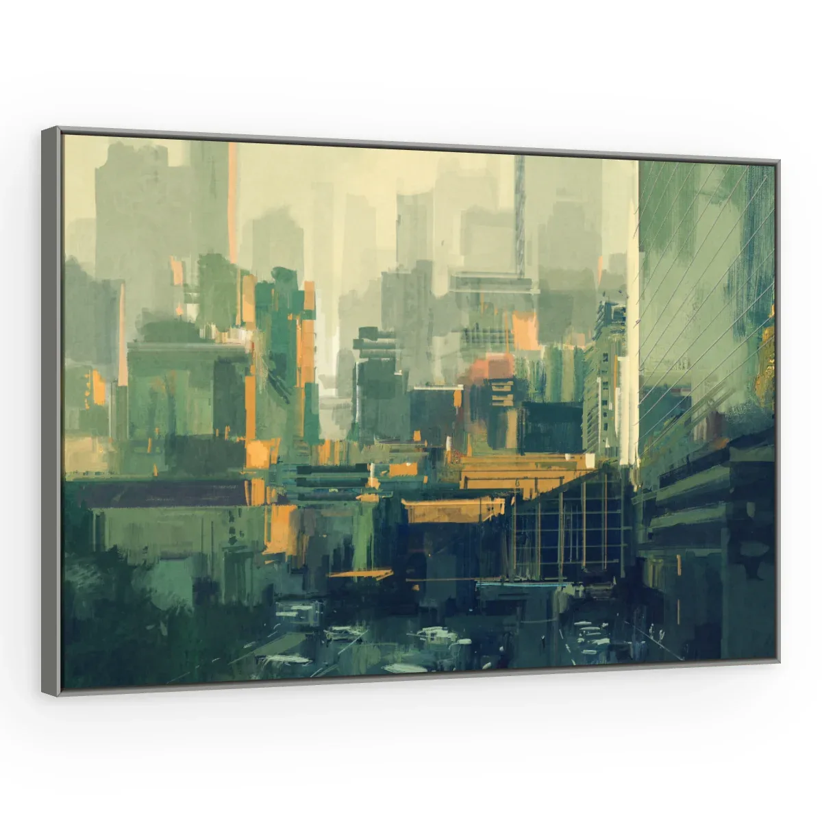 Quadro Decorativo Canvas Cidade Abstrata - CI0198