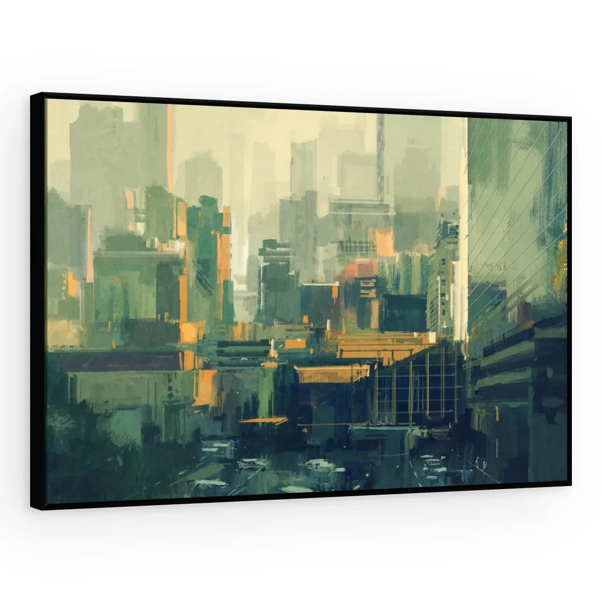 Quadro Decorativo Canvas Cidade Abstrata - CI0198
