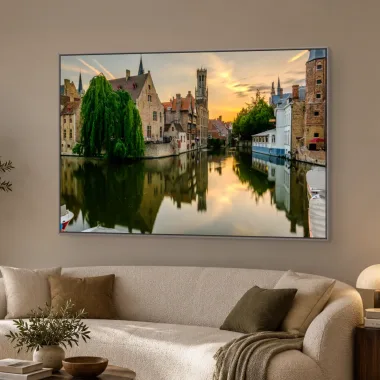 Quadro Decorativo Canvas Bruges Dourada - CI0202