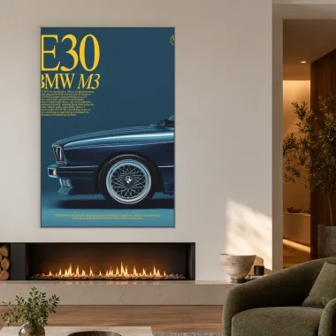 Quadro Decorativo Canvas BMW E30 - CR0001