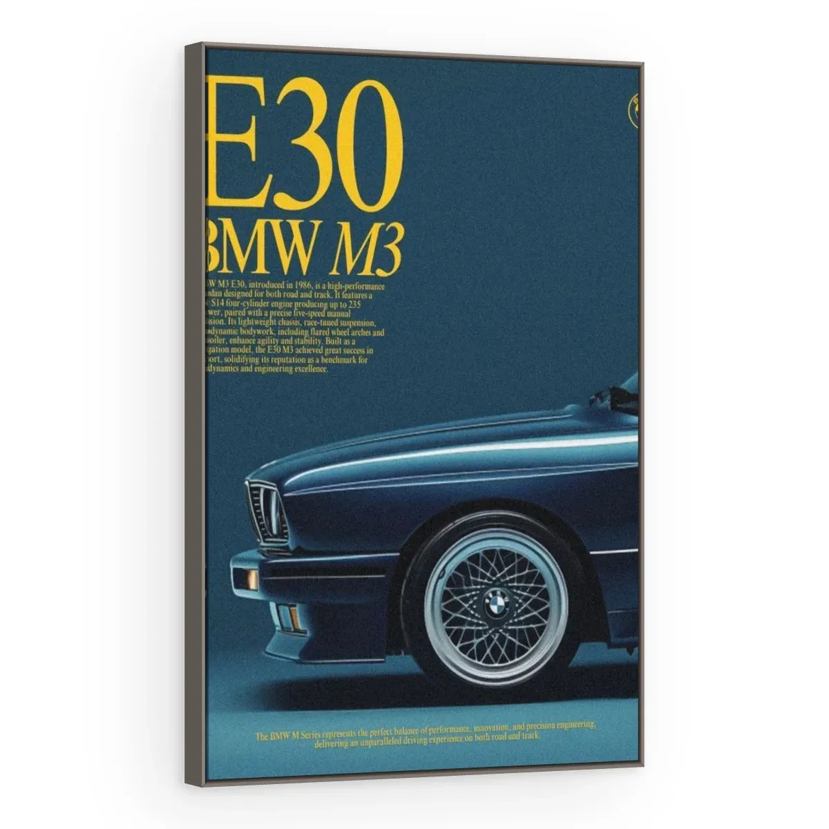 Quadro Decorativo Canvas BMW E30 - CR0001