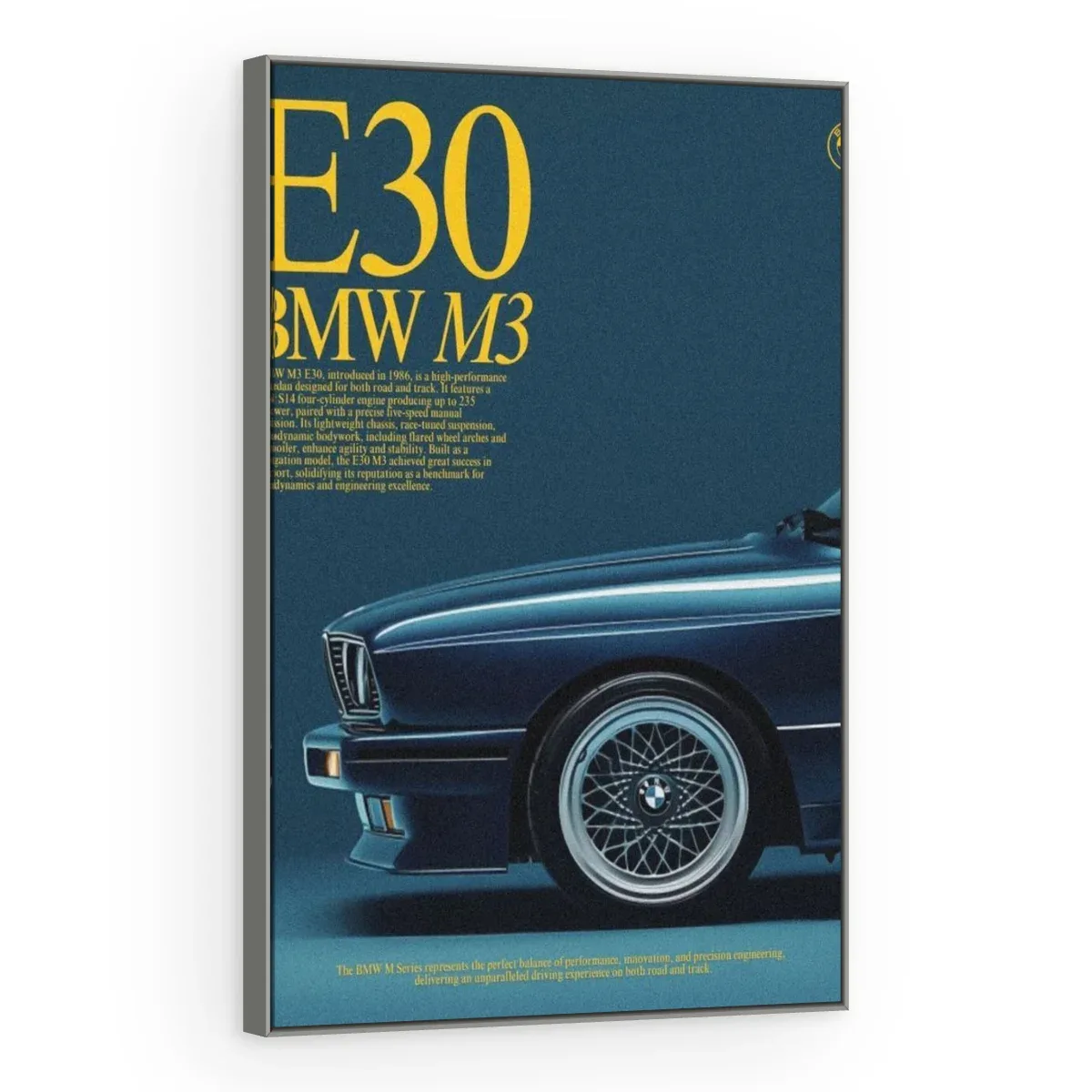 Quadro Decorativo Canvas BMW E30 - CR0001