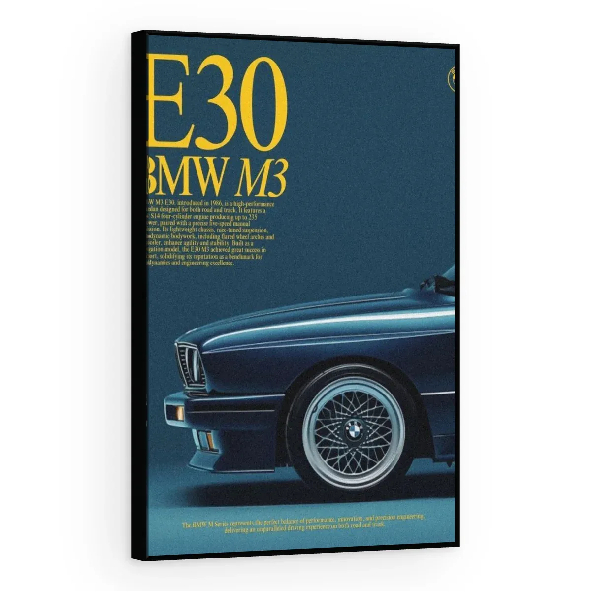 Quadro Decorativo Canvas BMW E30 - CR0001