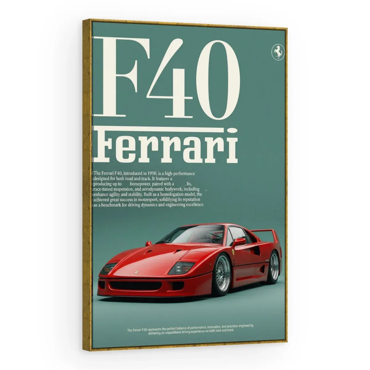 Quadro Decorativo Canvas Ferrari F40 - CR0003