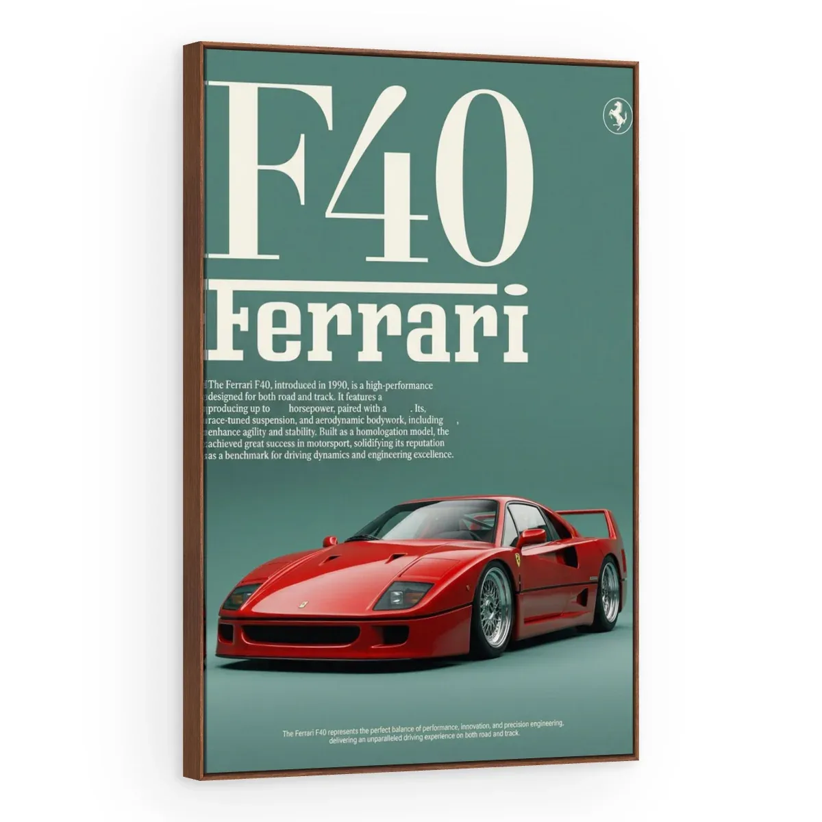 Quadro Decorativo Canvas Ferrari F40 - CR0003