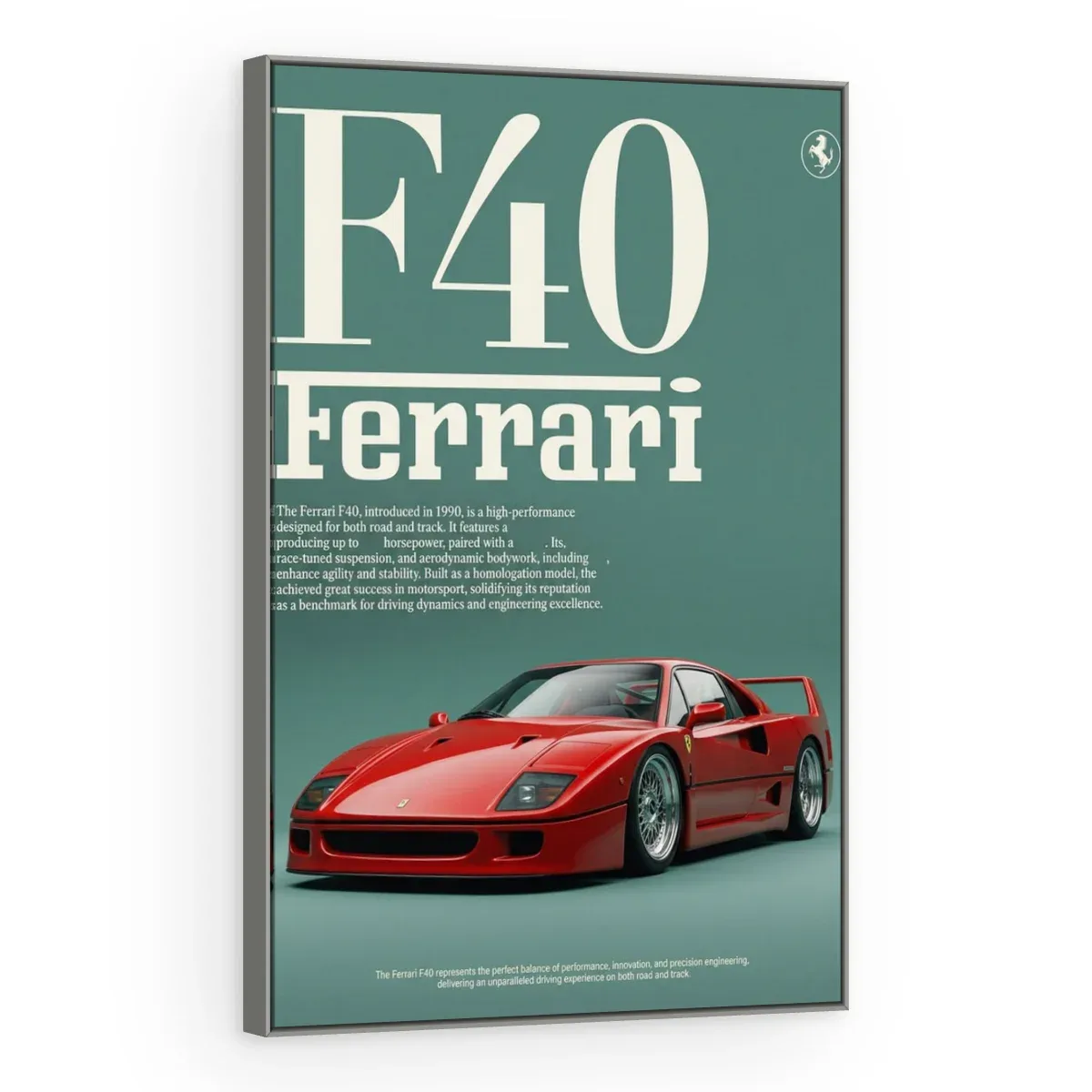 Quadro Decorativo Canvas Ferrari F40 - CR0003