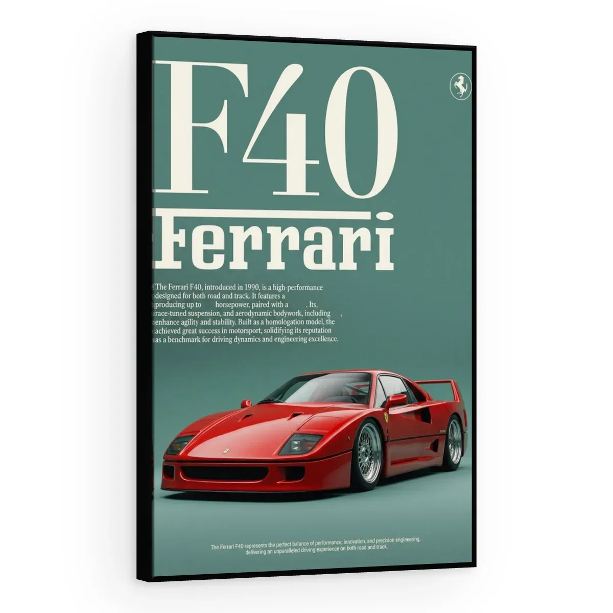 Quadro Decorativo Canvas Ferrari F40 - CR0003