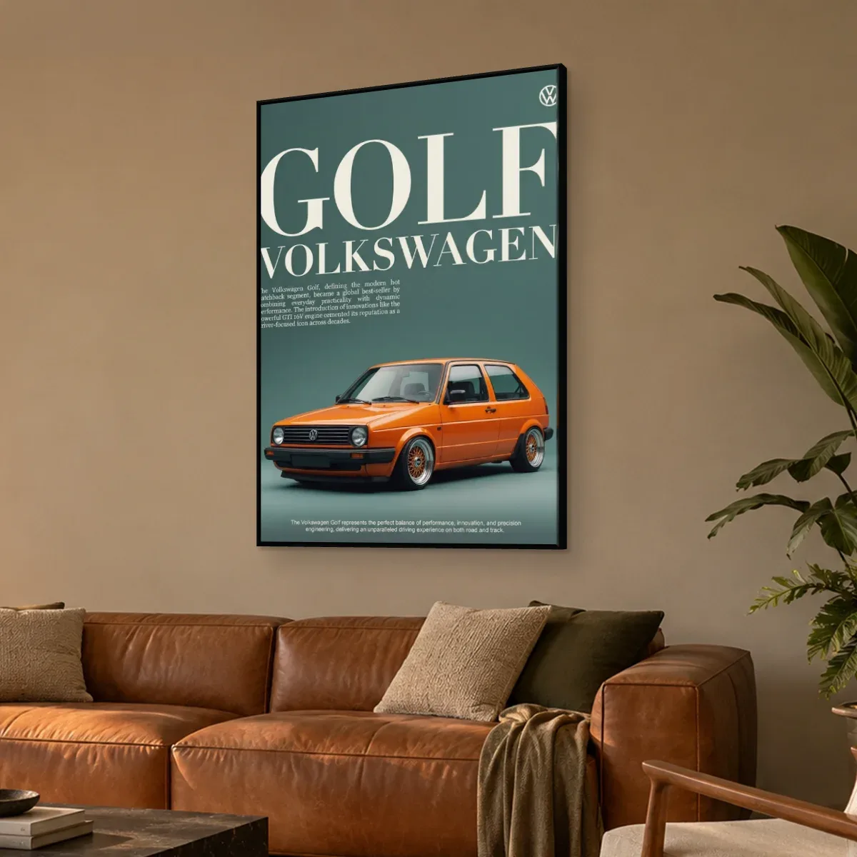 Quadro Decorativo Canvas Golf Laranja - CR0008