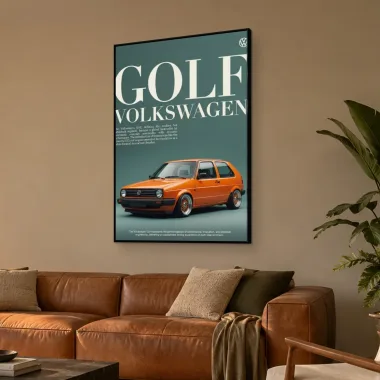 Quadro Decorativo Canvas Golf Laranja - CR0008