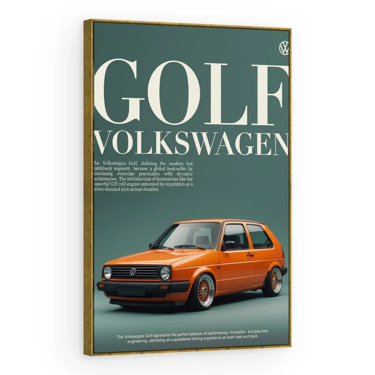Quadro Decorativo Canvas Golf Laranja - CR0008