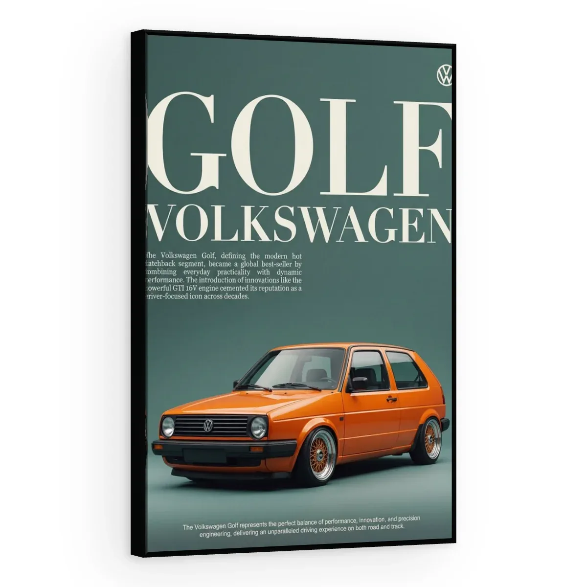 Quadro Decorativo Canvas Golf Laranja - CR0008