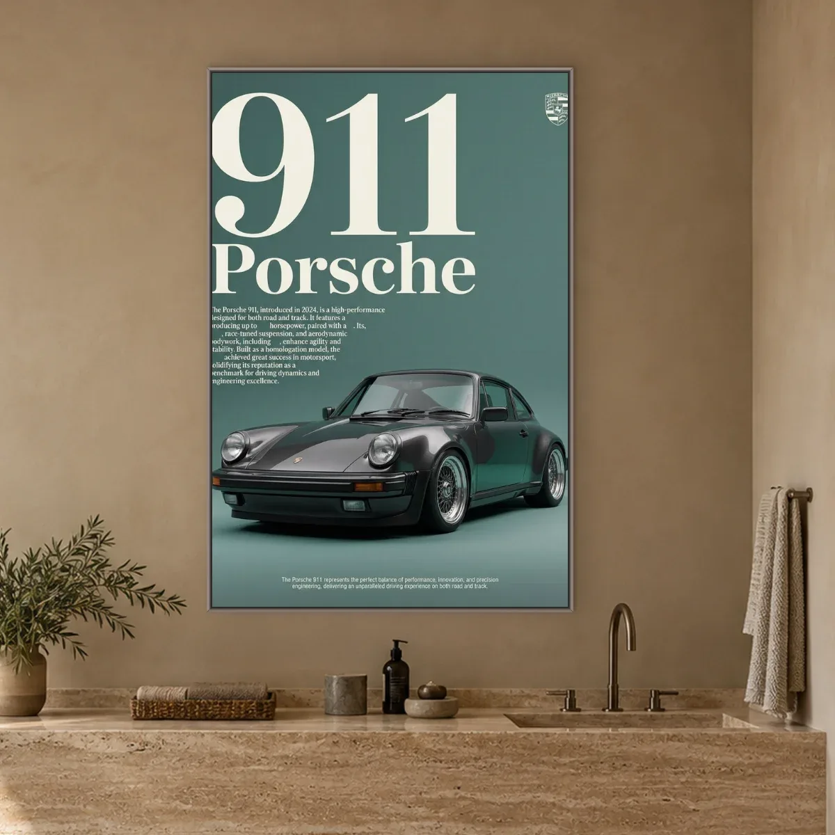 Quadro Decorativo Canvas Porsche Clássico - CR0009