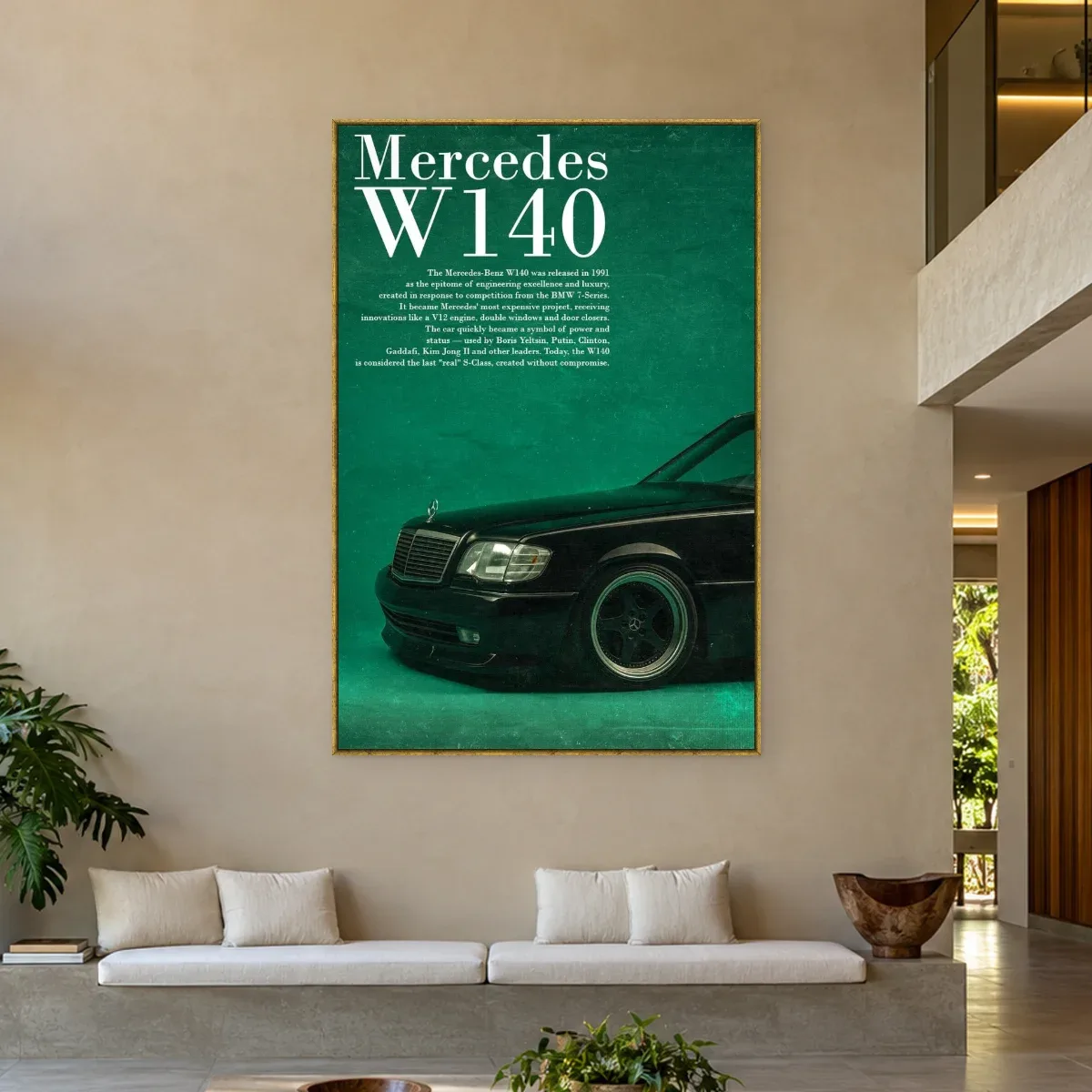 Quadro Decorativo Canvas Mercedes W140 - CR0012