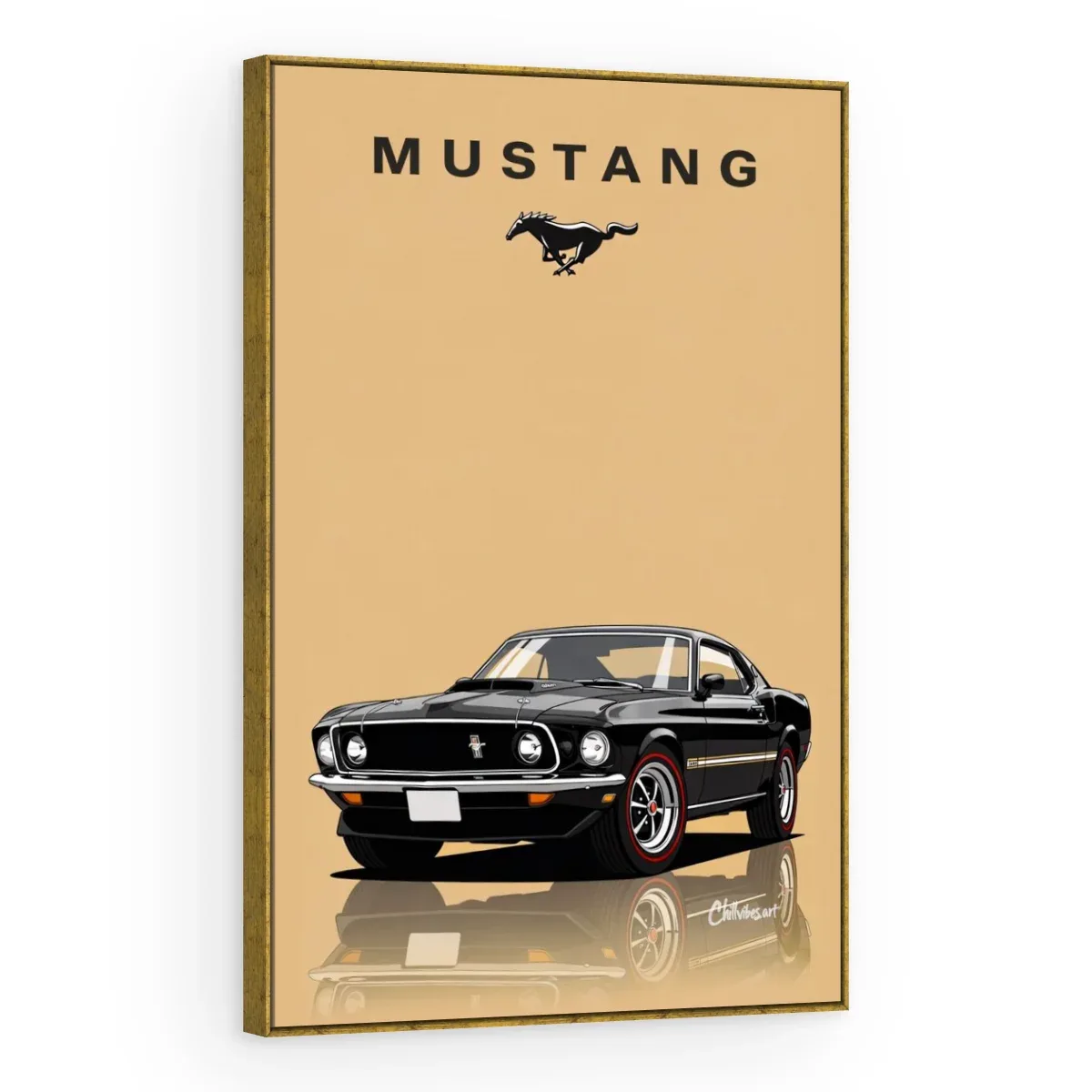 Quadro Decorativo Canvas Mustang Clássico - CR0017