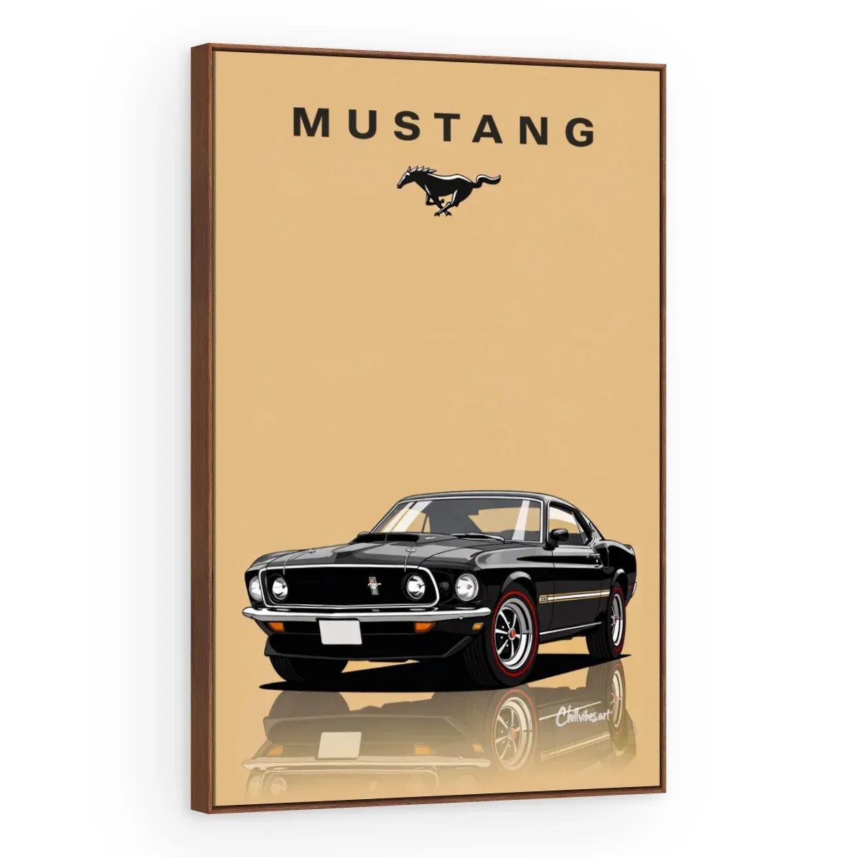 Quadro Decorativo Canvas Mustang Clássico - CR0017