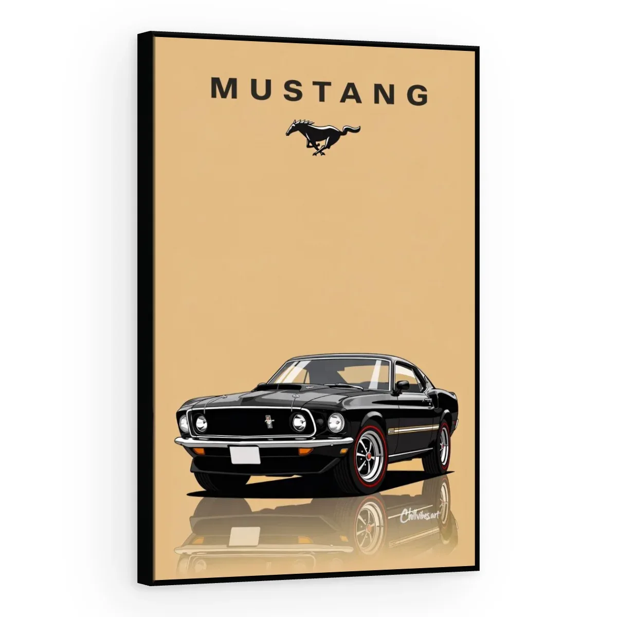 Quadro Decorativo Canvas Mustang Clássico - CR0017