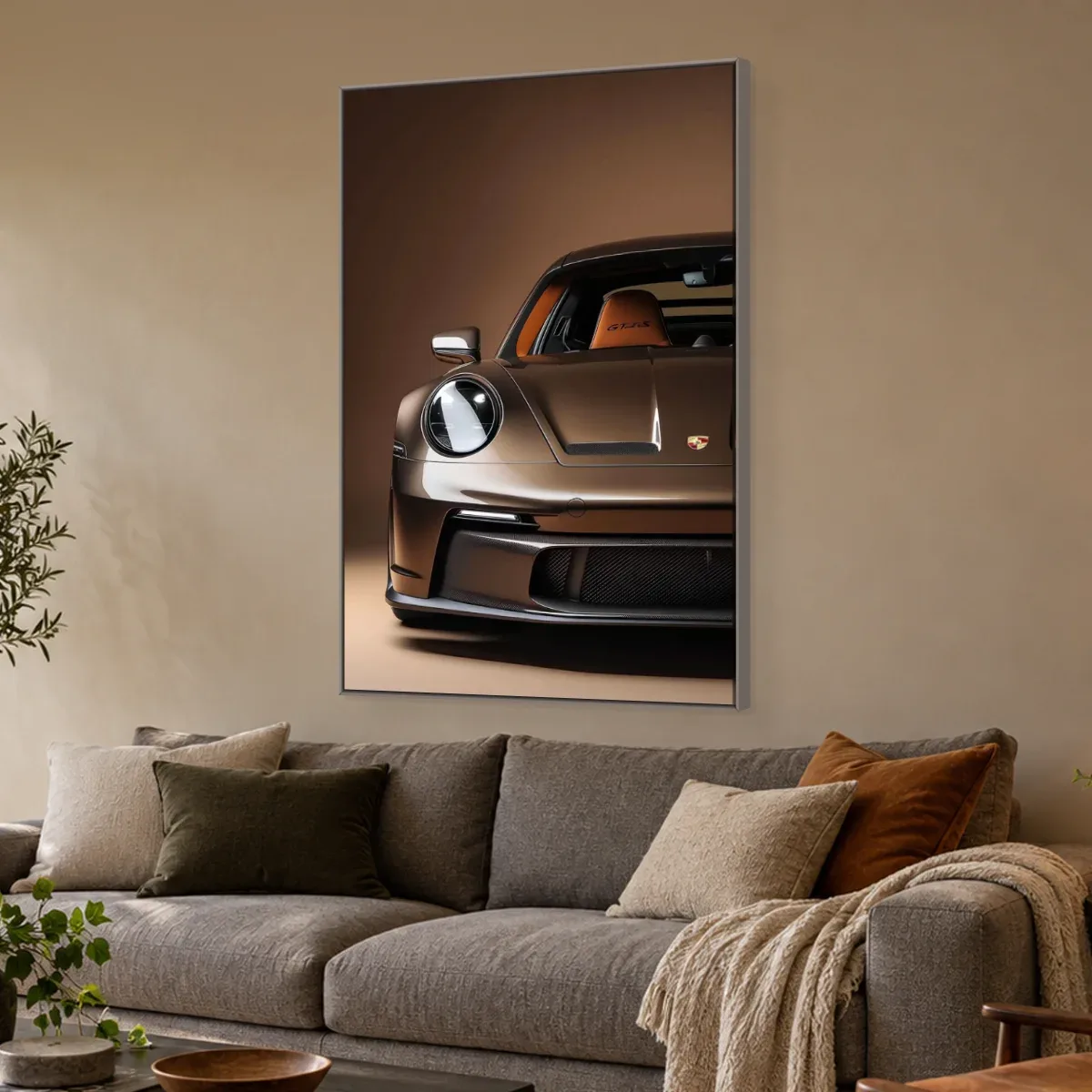 Quadro Decorativo Canvas Porsche Bronze - CR0021
