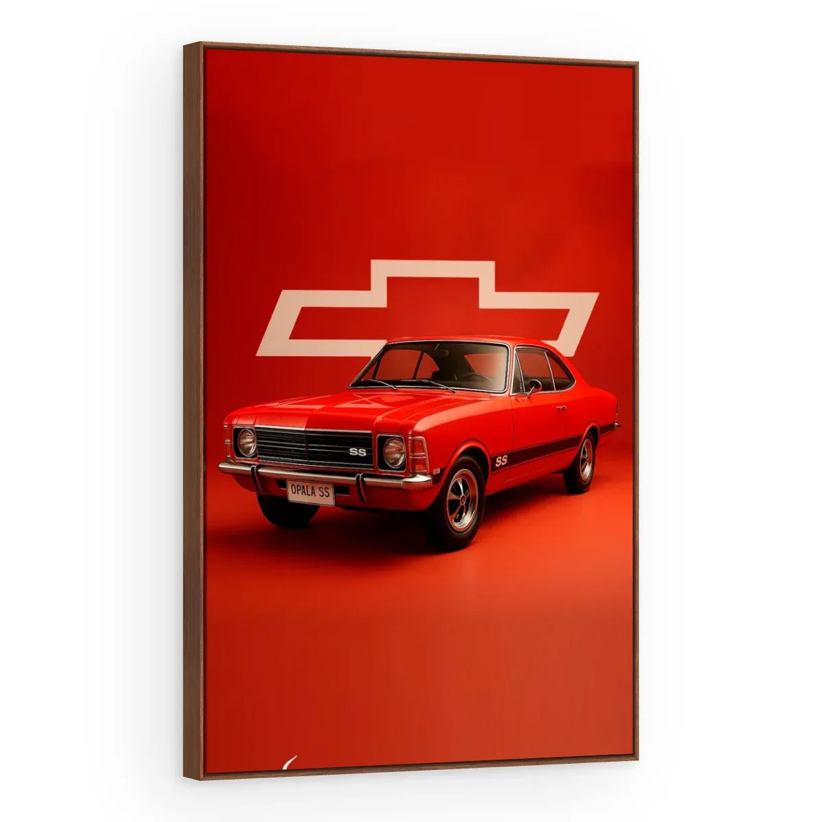 Quadro Decorativo Canvas Chevrolet Vermelho - CR0023