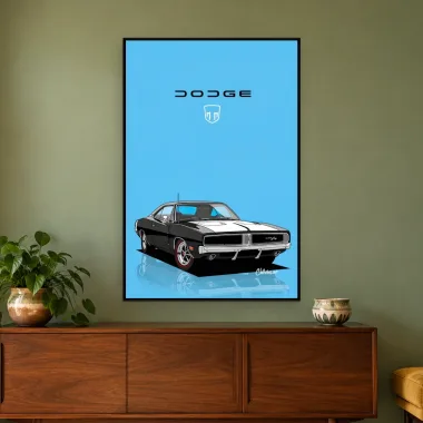 Quadro Decorativo Canvas Dodge Charger - CR0025
