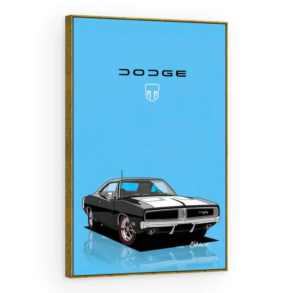 Quadro Decorativo Canvas Dodge Charger - CR0025