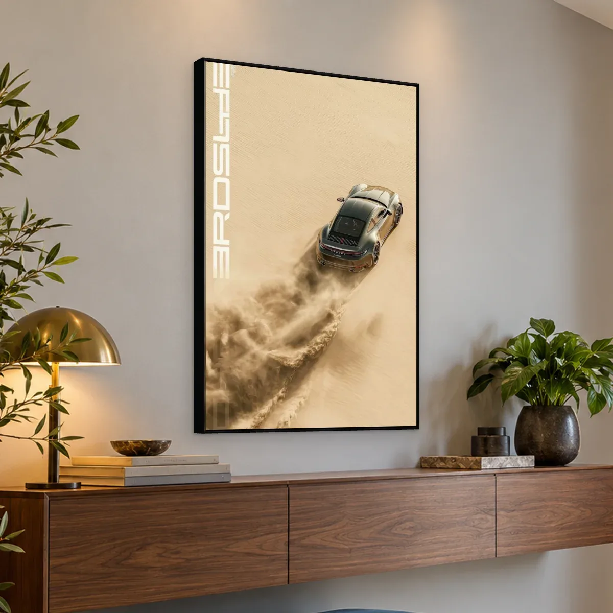 Quadro Decorativo Canvas Porsche Deserto - CR0030